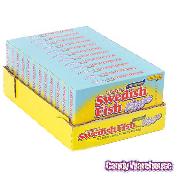 Swedish Fish Eggs Theater Packs: 12-Piece Box - Candy Warehouse