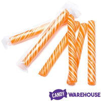 Sweet Spindles Mini Hard Candy Sticks - Orange: 50-Piece Jar - Candy Warehouse
