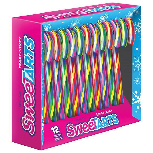 SweeTarts Candy Canes: 12-Piece Box - Candy Warehouse