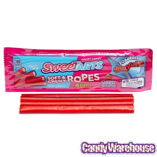 SweeTarts Ropes Candy Packs - Cherry Punch: 24-Piece Box | Candy Warehouse
