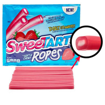 SweeTarts Ropes Candy - Tangy Strawberry: 9-Ounce Bag - Candy Warehouse