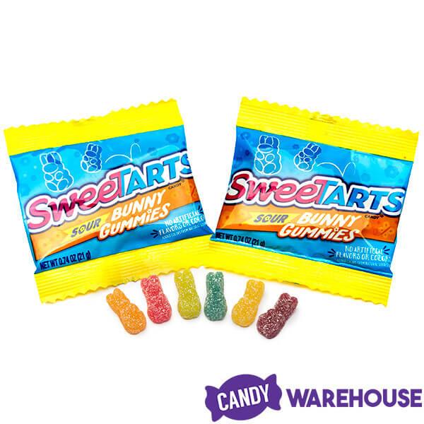 SweeTarts Sour Bunny Gummies Fun Size Packs: 12-Piece Bag - Candy Warehouse