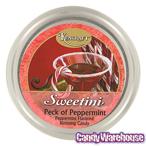 Sweetini Cocktail Rim Sugar - Peppermint: 4-Ounce Tin - Candy Warehouse