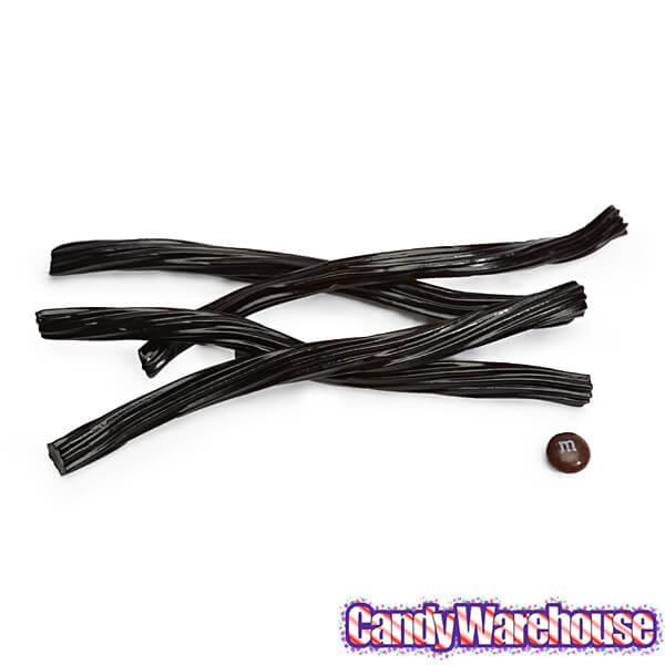 Switzer's Chewy Licorice Twists - Black: 8-Ounce Bag - Candy Warehouse