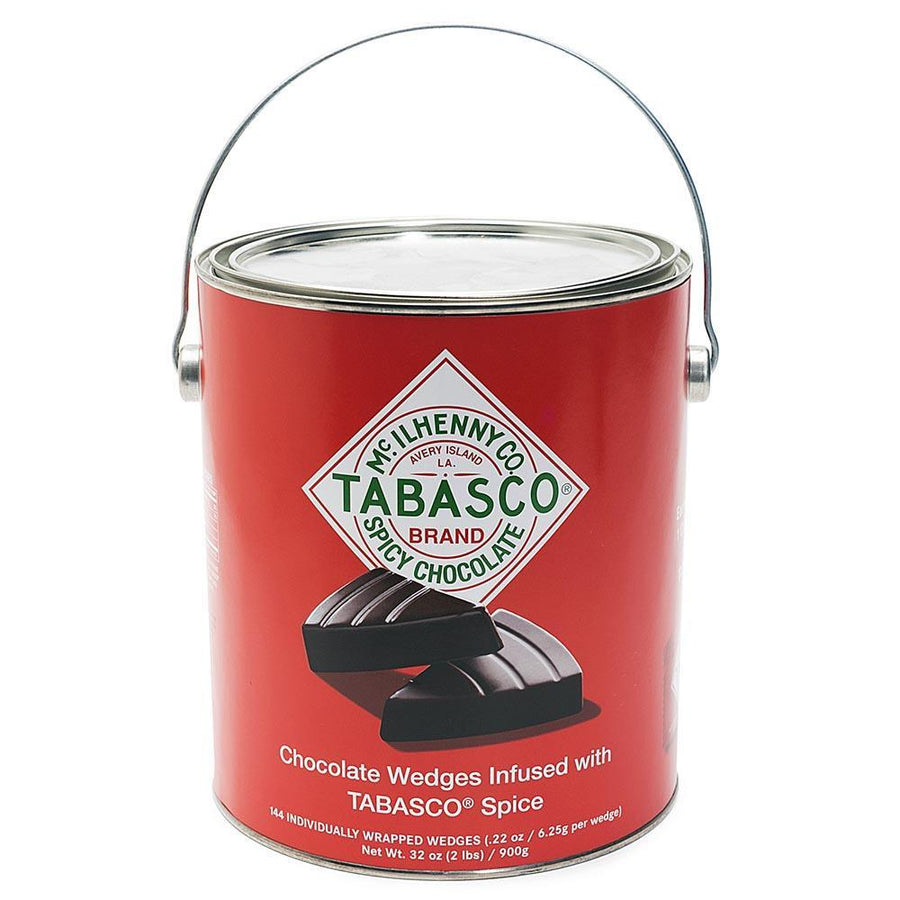 Tabasco Spicy Dark Chocolate Wedges: 144-Piece Paint Can - Candy Warehouse
