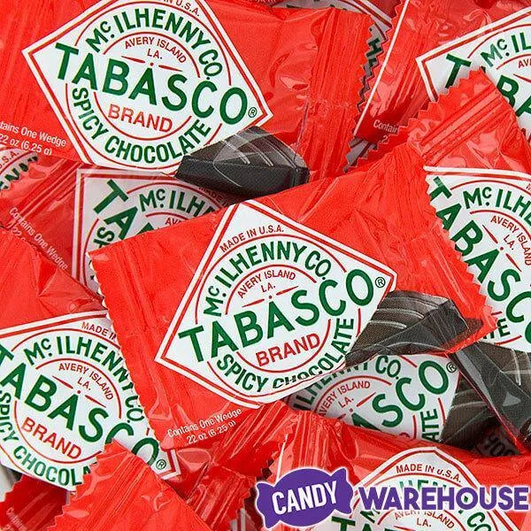 Tabasco Spicy Dark Chocolate Wedges: 144-Piece Paint Can – Candy