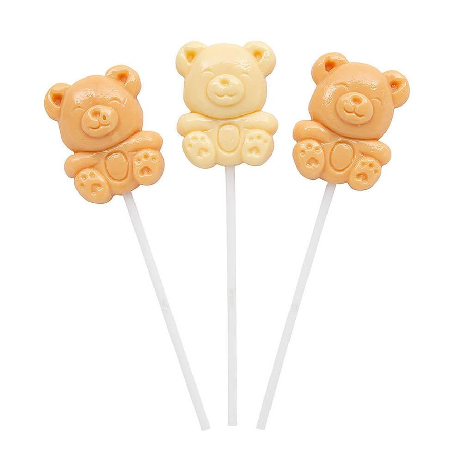 Teddy Bear Lollipops: 12-Piece Box - Candy Warehouse