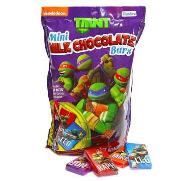 Teenage Mutant Ninja Turtles Mini Milk Chocolate Bars: 15-Piece Bag - Candy Warehouse