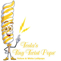 Tesla's Tiny Twist Pops - Lemon: 48-Piece Jar - Candy Warehouse
