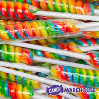 Tesla's Tiny Twist Pops - Rainbow: 48-Piece Jar - Candy Warehouse