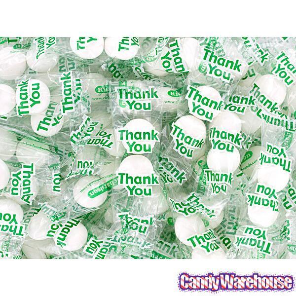 Thank You Chocolate Mints Packets - White: 1000-Piece Case - Candy Warehouse