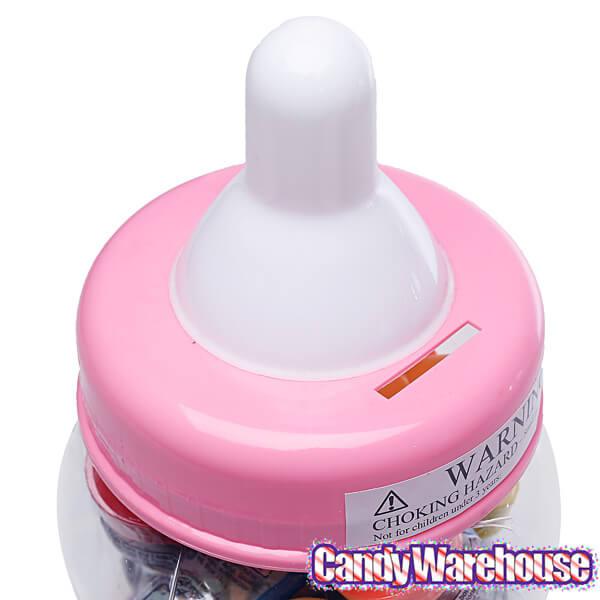 The BaBa Candy Filled Baby Bottles Jumbo Container - Pink - Candy Warehouse