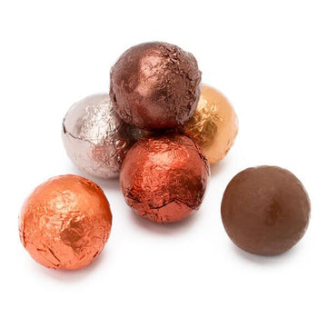 Thompson Autumn Colors Foiled Milk Chocolate Balls: 5LB Bag - Candy Warehouse