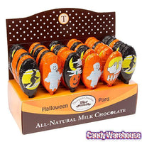 Thompson Foiled Milk Chocolate Halloween Pops: 48-Piece Display - Candy Warehouse