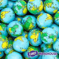 Thompson Globe Foiled Milk Chocolate Earth Balls: 5LB Bag - Candy Warehouse