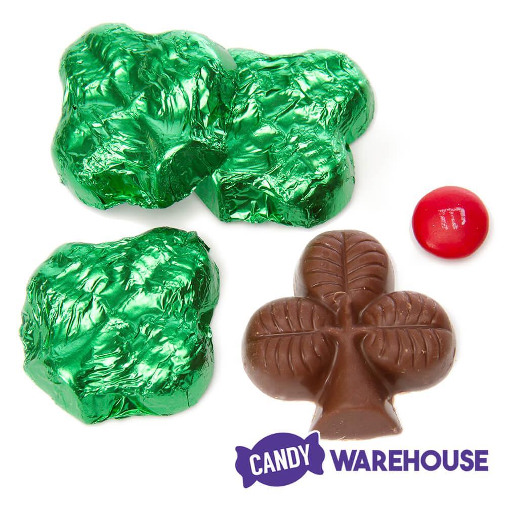 Thompson Green Foiled Milk Chocolate Shamrocks: 5LB Bag - Candy Warehouse