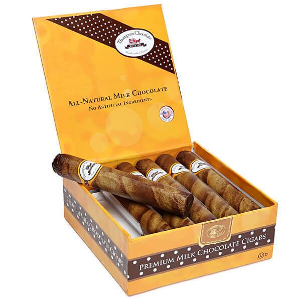 Thompson Milk Chocolate Cigars - Everyday: 12-Piece Box - Candy Warehouse
