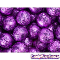 Thompson Purple Foiled Milk Chocolate Balls: 5LB Bag - Candy Warehouse