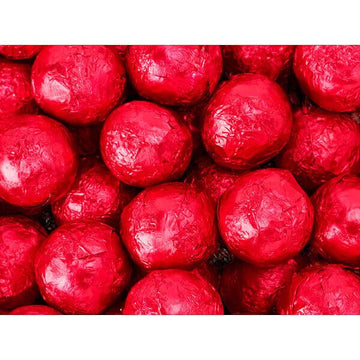 Thompson Red Foiled Milk Chocolate Balls: 5LB Bag - Candy Warehouse