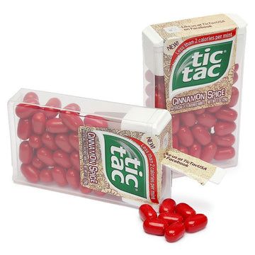 Tic Tac Cinnamon Spice Dispensers: 12-Piece Box - Candy Warehouse