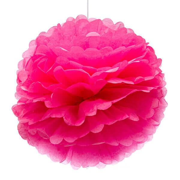 Tissue Paper 14-Inch Pom Pom - Hot Pink | Candy Warehouse