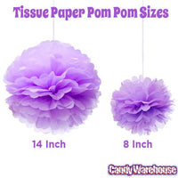 Tissue Paper 14-Inch Pom Pom - Lavender - Candy Warehouse