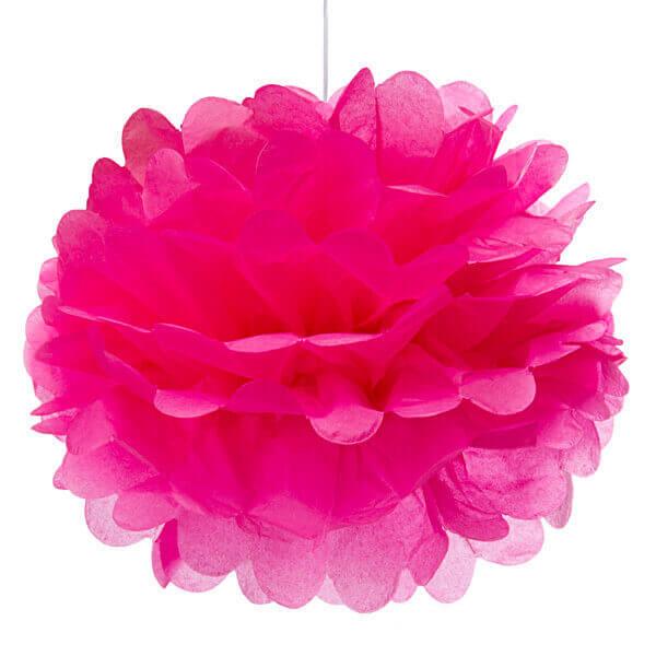 Tissue Paper 8-Inch Pom Pom - Hot Pink - Candy Warehouse