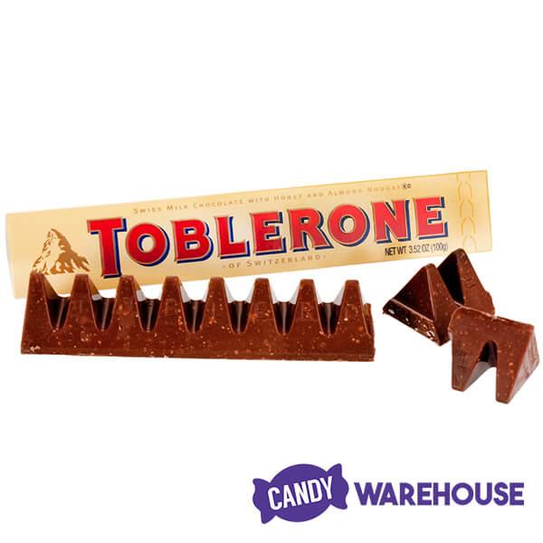 Toblerone Milk Chocolate Bars: 20-Piece Box - Candy Warehouse