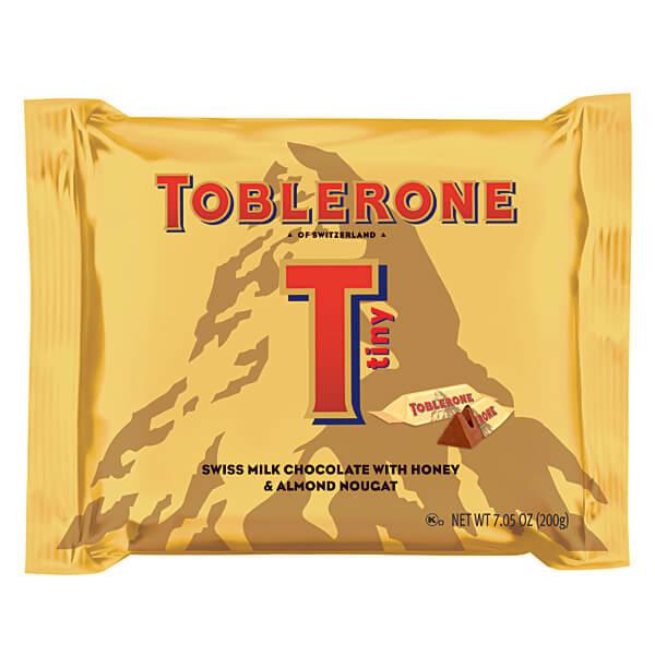 Toblerone Tiny Swiss Assorted Chocolate Bars (Dark, White, Milk), 7.34 oz  Holiday Gift Bag