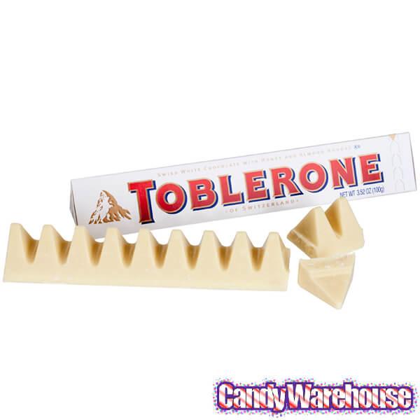 Toblerone White Chocolate Bars: 20-Piece Box - Candy Warehouse