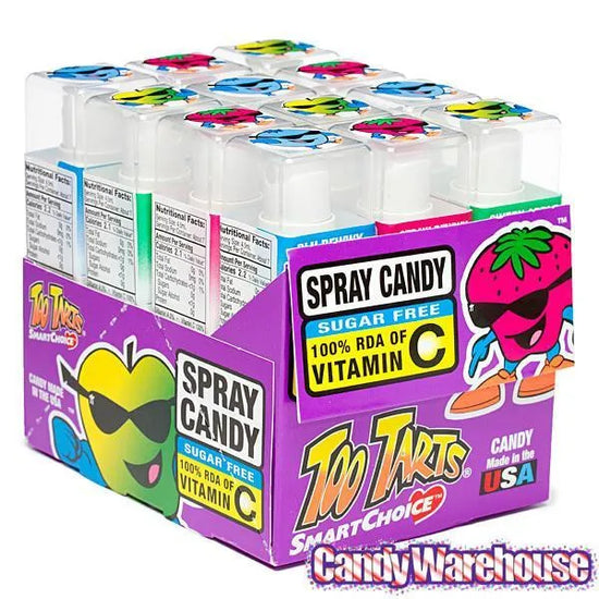 Too Tarts Sweet and Sour Blast Candy Spray Bottles 12Piece Display