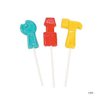 Tool-Shaped Lollipops: 12-Piece Box - Candy Warehouse