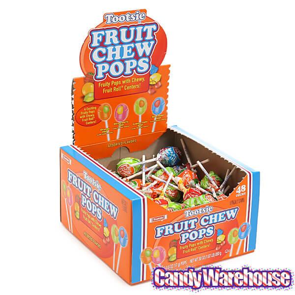 Tootsie Fruit Chew Pops: 48-Piece Box - Candy Warehouse