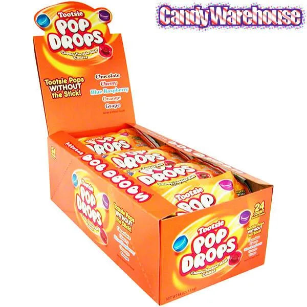 Tootsie Pop Drops Candy Packs 24Piece Box Candy Warehouse