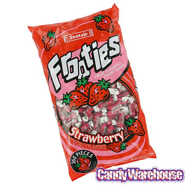 Tootsie Roll Frooties Candy - Strawberry: 360-Piece Bag - Candy Warehouse