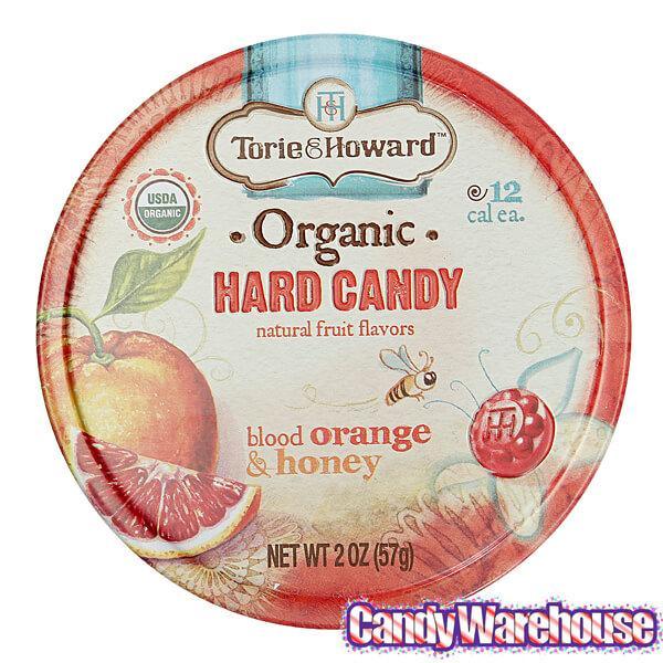 Torie and Howard Hard Candy Tins - Blood Orange & Honey: 8-Piece Box - Candy Warehouse