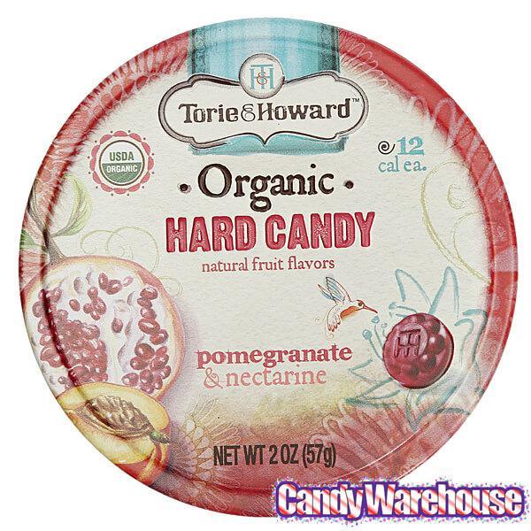 Torie and Howard Hard Candy Tins - Pomegranate & Nectarine: 8-Piece Box - Candy Warehouse