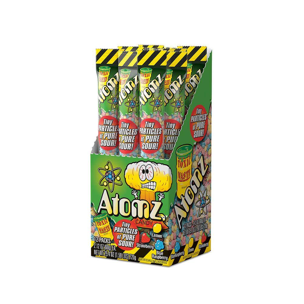 Toxic Waste Atomz Sour Candy Packs: 12-Piece Box - Candy Warehouse