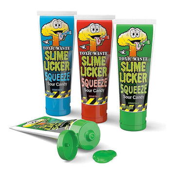 Toxic Waste Slime Licker Squeeze Candy: 12-Piece Display - Candy Warehouse