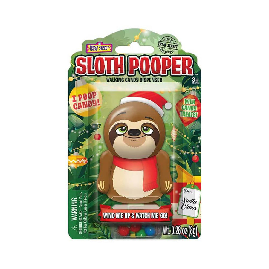 Treat Street Holiday Sloth Pooper Wind-Up Candy: 8-Piece Set - Candy Warehouse