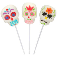 Treat Street Marshmallow Skull Lollipops: 12-Piece Box - Candy Warehouse
