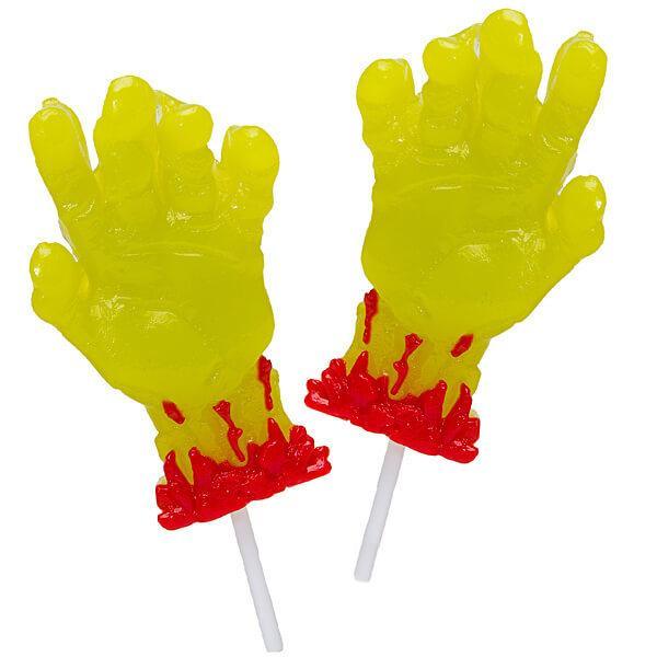 Treat Street Zombie Hand Gummy Lollipops: 12-Piece Box | Candy Warehouse