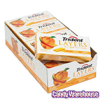 Trident Layers Sugar Free Gum Packs - Peach Mango: 12-Piece Box - Candy Warehouse