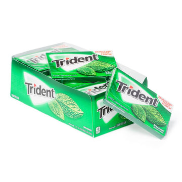 Trident Spearmint Sugar Free Gum: 15-Piece Box - Candy Warehouse