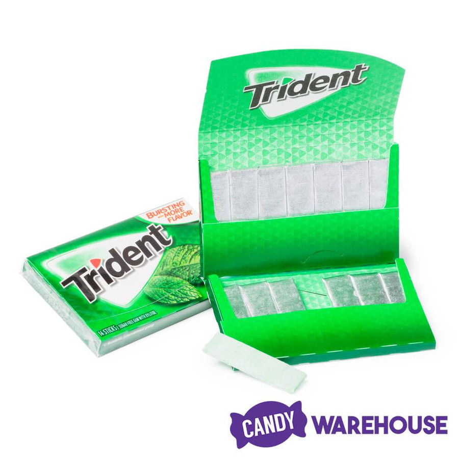 Trident Spearmint Sugar Free Gum: 15-Piece Box - Candy Warehouse