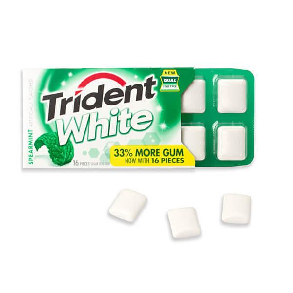 Trident White Spearmint Sugar Free Gum Packs: 12-Piece Box - Candy Warehouse