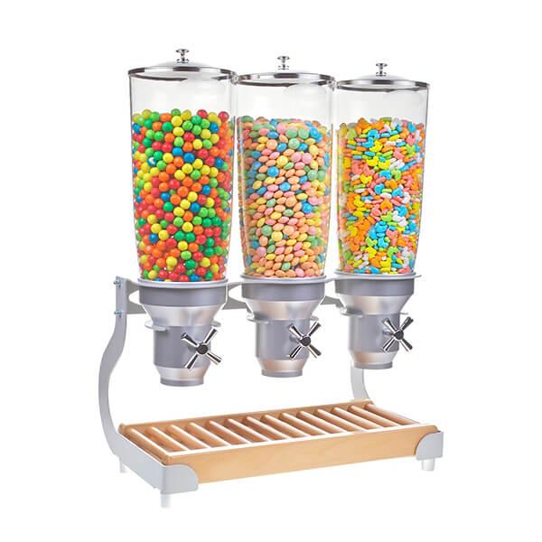 Triple Cylinder Tabletop Candy Dispenser: 1.4 Gallon - Candy Warehouse