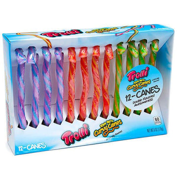 Trolli Curvy Crawler Candy Canes: 12-Piece Box - Candy Warehouse