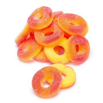 Trolli Peachie O's Peach Gummy Rings: 5LB Bag - Candy Warehouse