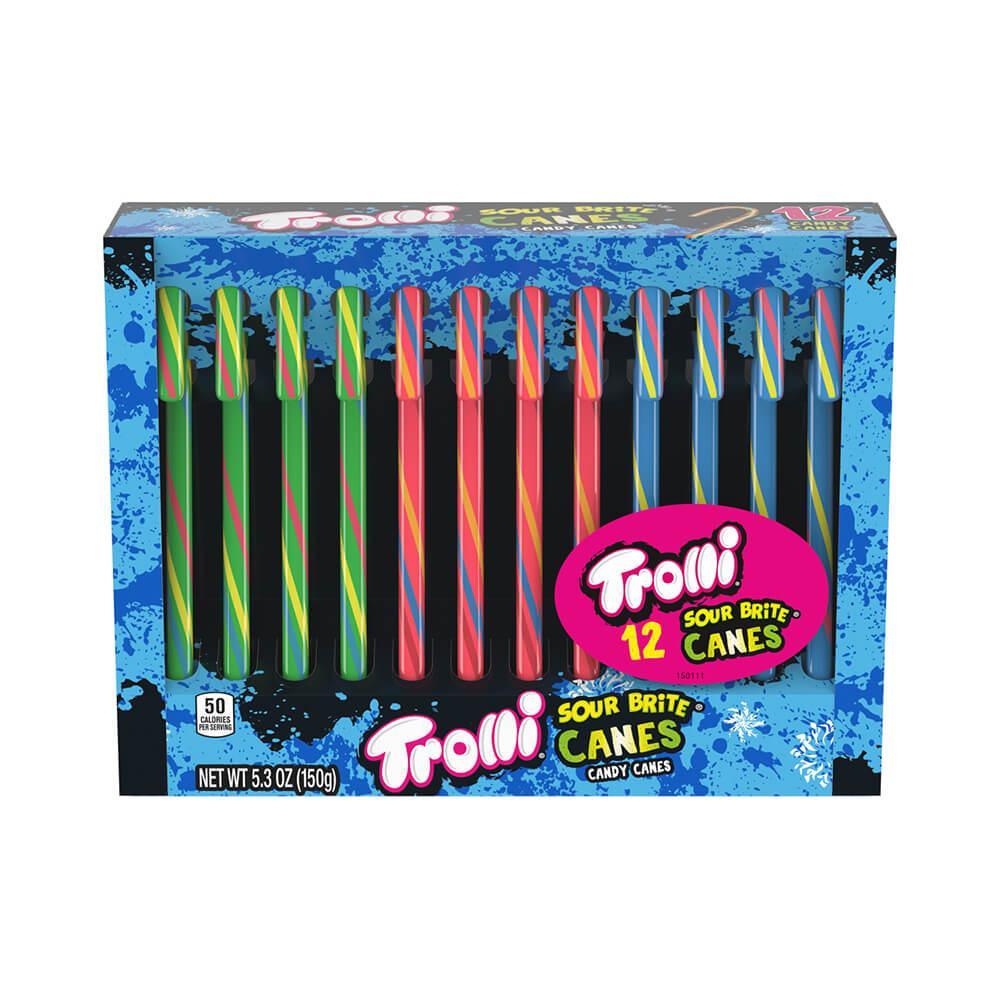 Trolli Sour Brite Candy Canes: 12-Piece Box - Candy Warehouse